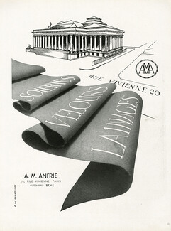 A. M. Anfrie 1948 La Bourse, Rue Vivienne