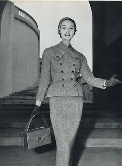 Givenchy 1953 Tailleur en Tweed, Photo Guy Arsac, Hermès (Handbag)