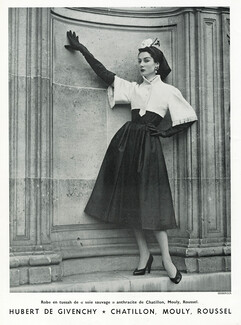 Givenchy 1952 Black and White Dress, Photo Seeberger, Chatillon Mouly Roussel