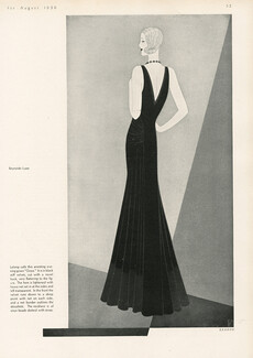 Lucien Lelong 1930 Black Velvet, Evening Gown, Reynaldo Luza