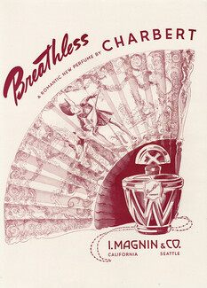 Charbert (Perfumes) 1942 Breathless, Hand Fan