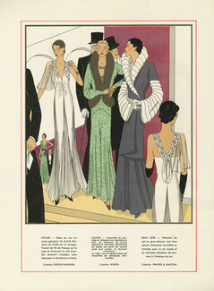 Dupouy-Magnin, Philippe & Gaston, Worth 1931 Evening Gowns, AGB (Art Goût Beauté)