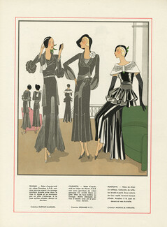 Dupouy-Magnin, Bernard & Cie, Martial & Armand 1931 Afternoon dresses, Dinner dress, AGB (Art Goût Beauté)