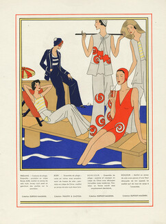 Dupouy-Magnin, Philippe & Gaston 1931 Beachwear, Swimwear, Pajamas, AGB (Art Goût Beauté)
