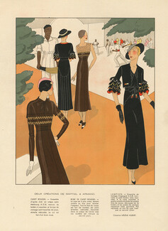 Martial et Armand (2), Helen Hubert 1932 Afternoon dresses, Pelote Basque (Basque pelota), AGB (Art Goût Beauté)