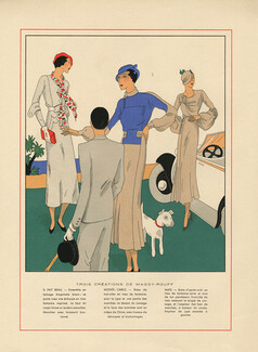 Maggy Rouff 1932 Robes en lainage, wool dresses, AGB (Art Goût Beauté)