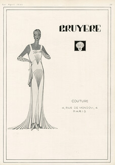 Bruyère 1930 Evening Gown, 4 rue de Mondovi
