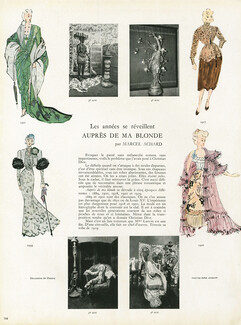 Auprès de ma blonde, 1946 - Jeanne Lanvin, Christian Dior (Costume designs), Théâtre de la Michodière, Texte par Marcel Achard