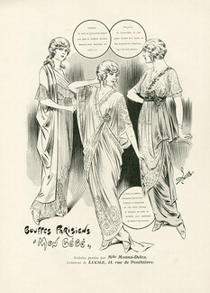 Lucile - Lady Duff Gordon 1913 Toilettes portées par Monna Delza dans "Mon Bébé" au Théâtre des Bouffes Parisiens.