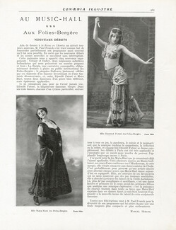 Au Music-Hall - Aux Folies-Bergère, 1913 - Mata Hari, Djemilé Fatmé, Dance, Texte par Marcel Sérano