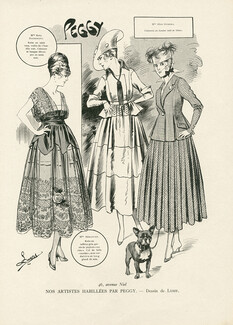 Peggy 1916 Lussy, Fashion Illustration, French Bulldog