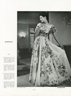 Mainbocher 1939 Organza imprimé, Bianchini Férier, Evening Gown, Photo Agneta Fischer