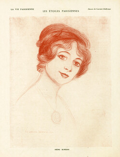 Garnier-Salbreux 1910 "Les étoiles Parisiennes" Irène Bordini, Portrait