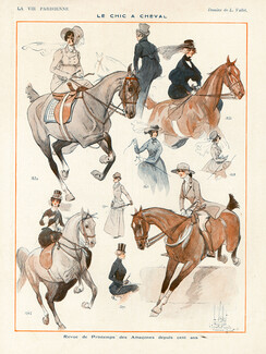 Louis Vallet 1922 Le chic à cheval, Amazones