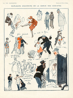 Pierre Lissac 1923 La grève des modistes, The strike milliners, Comic Strip