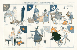 Chéri Hérouard 1916 Les Coquettes...Inspectrice, Télégraphiste, Chasseresse, Torpilleuse...