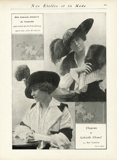 Chanel (Millinery) 1911 Gabrielle Dorziat, Photo Manuel Frères