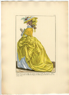 Galerie des Modes et Costumes Français 1912 Claude-Louis Desrais, Emile Lévy Editor "Robe en Fourreau à queue"