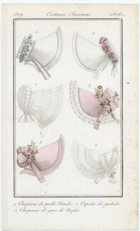 Le Journal des Dames et des Modes 1819 Costume Parisien N°1826