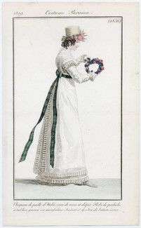 Le Journal des Dames et des Modes 1819 Costume Parisien N°1836