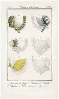 Le Journal des Dames et des Modes 1819 Costume Parisien N°1839
