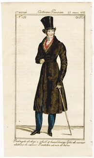 Le Journal des Dames et des Modes 1822 Costume Parisien BELGIAN EDITION N°122