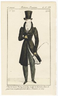 Le Journal des Dames et des Modes 1822 Costume Parisien BELGIAN EDITION N°177