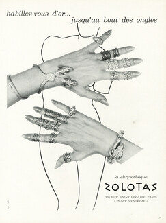 Zolotas (Jewels) 1968 Bracelets, Rings