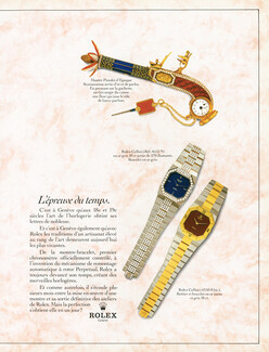 Rolex 1987 Montre pistolet, Cellini, French advertising