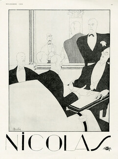 Nicolas (Drinks) 1929 Charles Martin, Restaurant