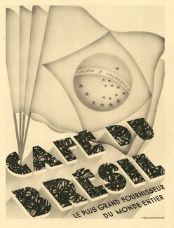 Café du Brésil 1936 Ordem E Progresso