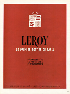 Leroy (Shoes) 1947 Faubourg Saint Honoré