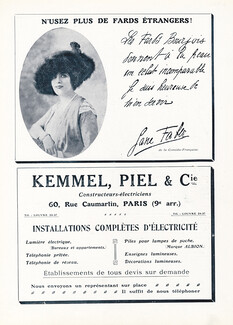 Bourjois (Cosmetics) 1916 Jane Faber, Autograph