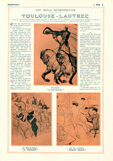 Toulouse-Lautrec, 1914 - Henri de Toulouse-Lautrec Circus, Au Moulin Rouge, Au bar dansant "Chocolat, Clown", Text by Lucien Métivet, 2 pages