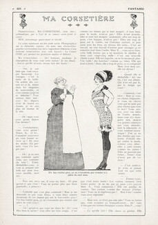 Ma Corsetière, 1911 - The Corsetmaker, Texte par Colette Willy, 2 pages