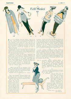 Les Foll' Modes, 1914 - Armand Rapeno Latest creations, Fashion Satire, Text by Mad-Apolam