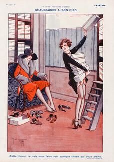 René Giffey 1930 Chaussures à son pied, Shoe seller