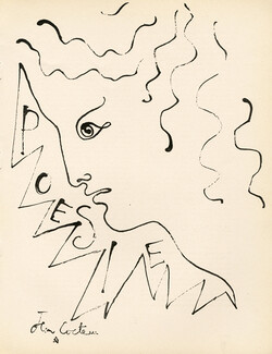 Jean Cocteau "Poésie" 1946 "Ici" Eluard, "Beauté" Jean Jouve, "Arbres et Houx" Olivier Larronde... 8 Pages, 8 pages