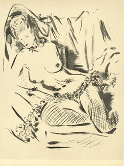 Nus par Touchagues, 1963 - Louis Touchagues "La Perverse" Erotica, Texte par Alexandre Arnoux, 5 pages