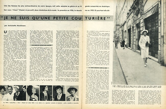Coco Chanel "Je ne suis qu'un petite couturière", 1957 - Photo Elwing, Texte par Antoinette Nordmann
