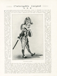 L'Infatigable Guignol, 1912 - Polichinelle, Manet, Jules Chéret, Texte par Claude Roger-Marx, 3 pages
