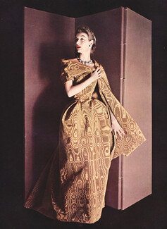 Christian Dior 1952 Robe du soir en moire, Hurel, Evening Gown, Photo Philippe Pottier