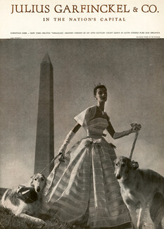 Christian Dior 1953 Photo Toni Frissell, Sighthound, In New York at de Pinna