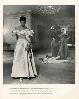 Elizabeth Arden Fashion Floor 1948 Castillo designer, Ball gown, Photo Toni Frissel