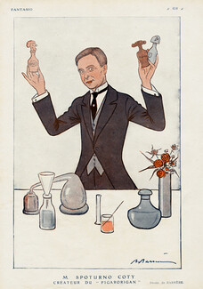 A. Barrère 1922 Mr Coty Perfumer, Caricature, Biography, 2 pages