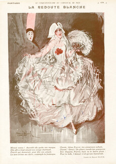 Marcel Bloch 1928 "Cinquantenaire du Carnaval de Nice" Pierrot And Columbine