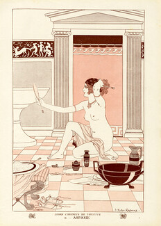 Kuhn-Régnier 1912 ''Aspasie'' Sexy Girl Nude Classical Antiquity