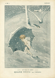 Fabiano 1909 "Les Jeux du Coeur" Angel in the Snow