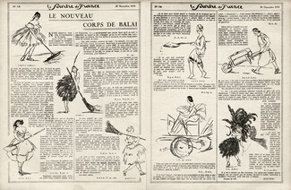 "Le Nouveau Corps de Balai" 1919 Cléo De Mérode, Gaby Deslys, Carlotta Zambelli, Stacia Napierkowska, Régina Badet, Spinelly, Comic Strip