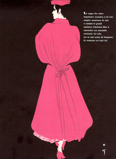 Christian Dior & Pierre Balmain (back) 1953 René Gruau